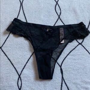 Dream angels panty NWT black mesh Brazilian style